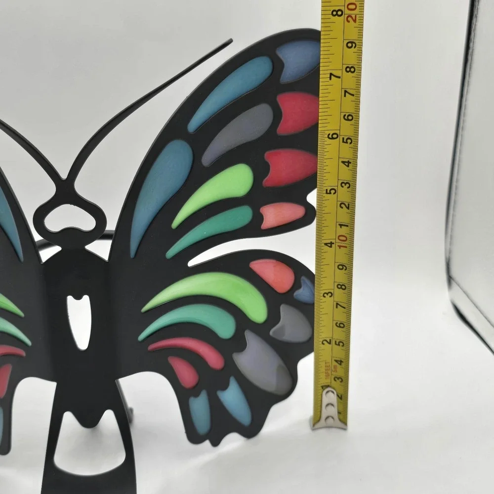 PartyLite Butterfly Candle Holder P7243 Retired Stained Glass‎ Look